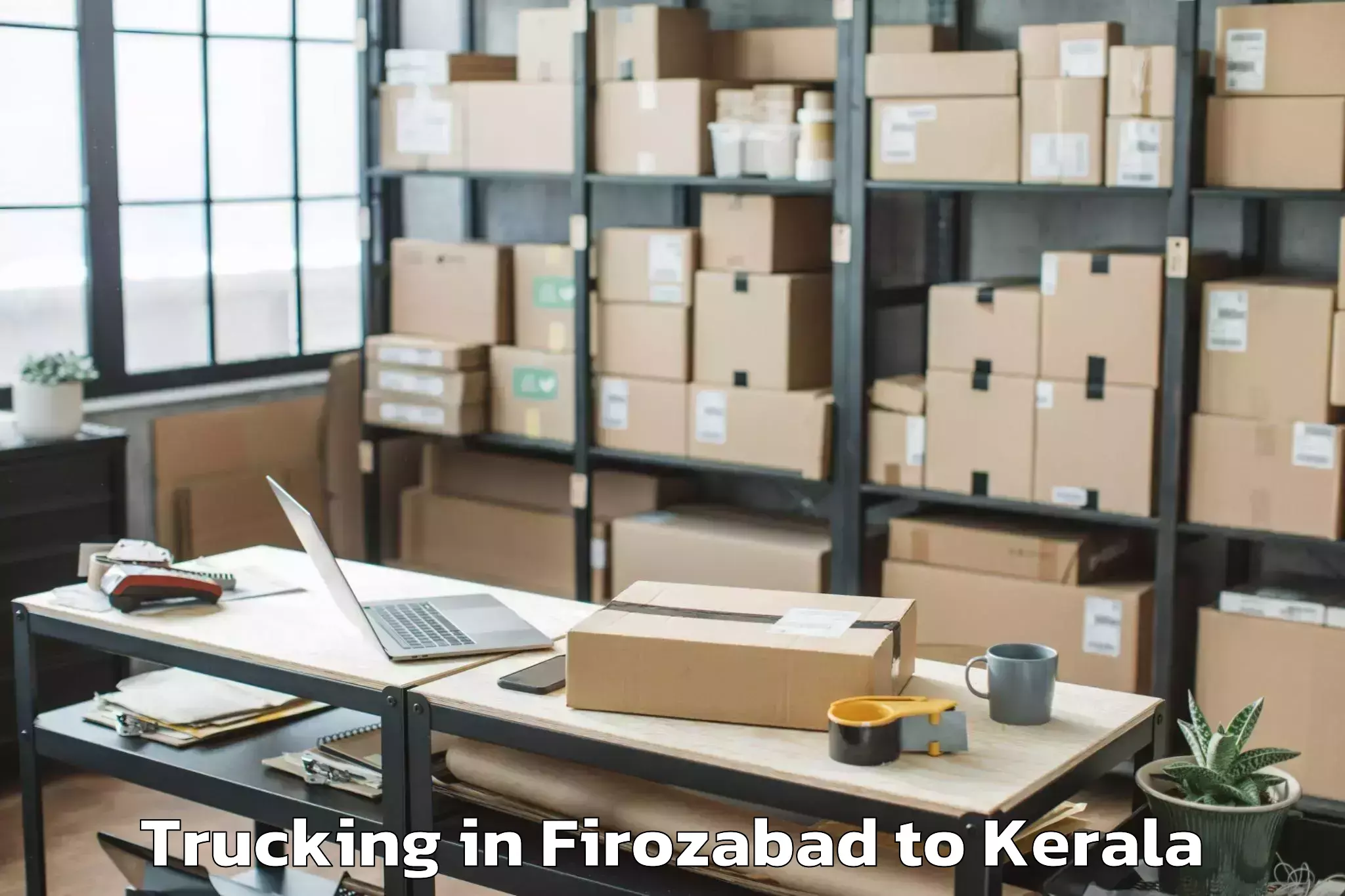 Top Firozabad to Kanjiramattom Trucking Available